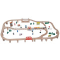 Ensemble de train en bois 90pcs Jouets de train populaires pour enfant